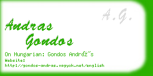 andras gondos business card